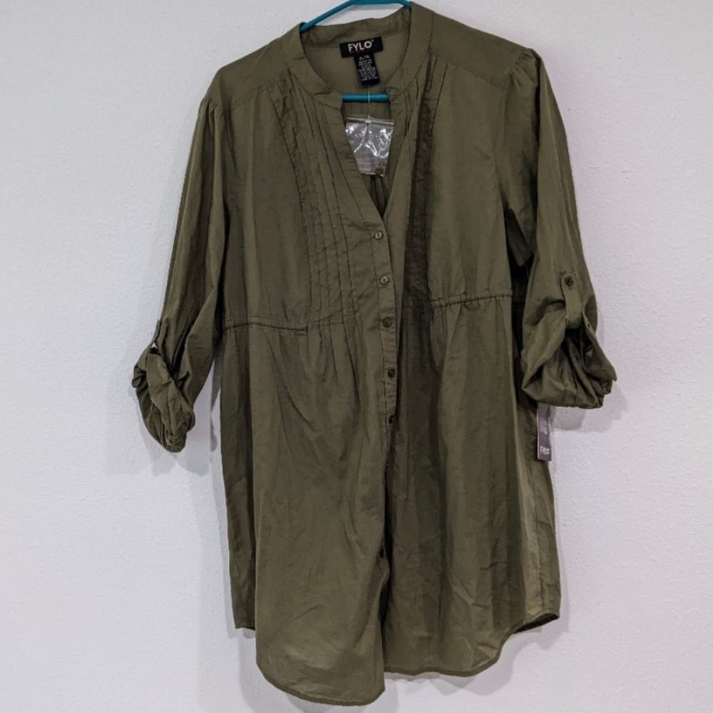Moss green tunic. NWT